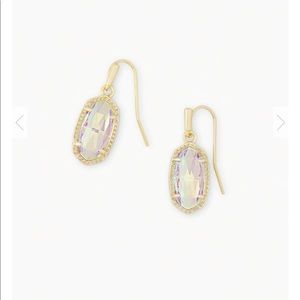 Kendra Scott Lee Gold Earrings In Dichroic Glass